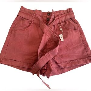 Chelsea & Violet High Waist Pink Shorts new